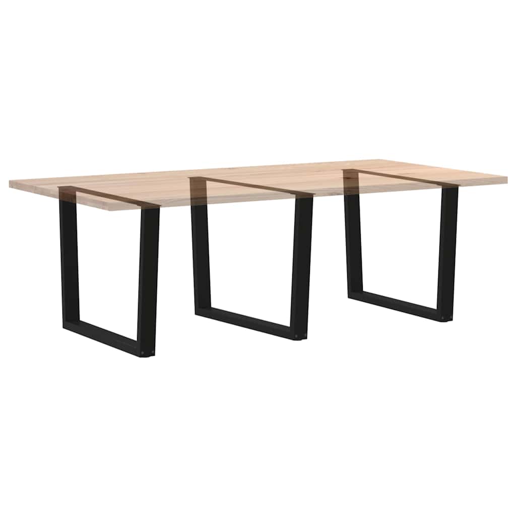 Noge za blagovaonski stol V-oblik 3 kom Crne 100 x (72-73,3) cm Čelik