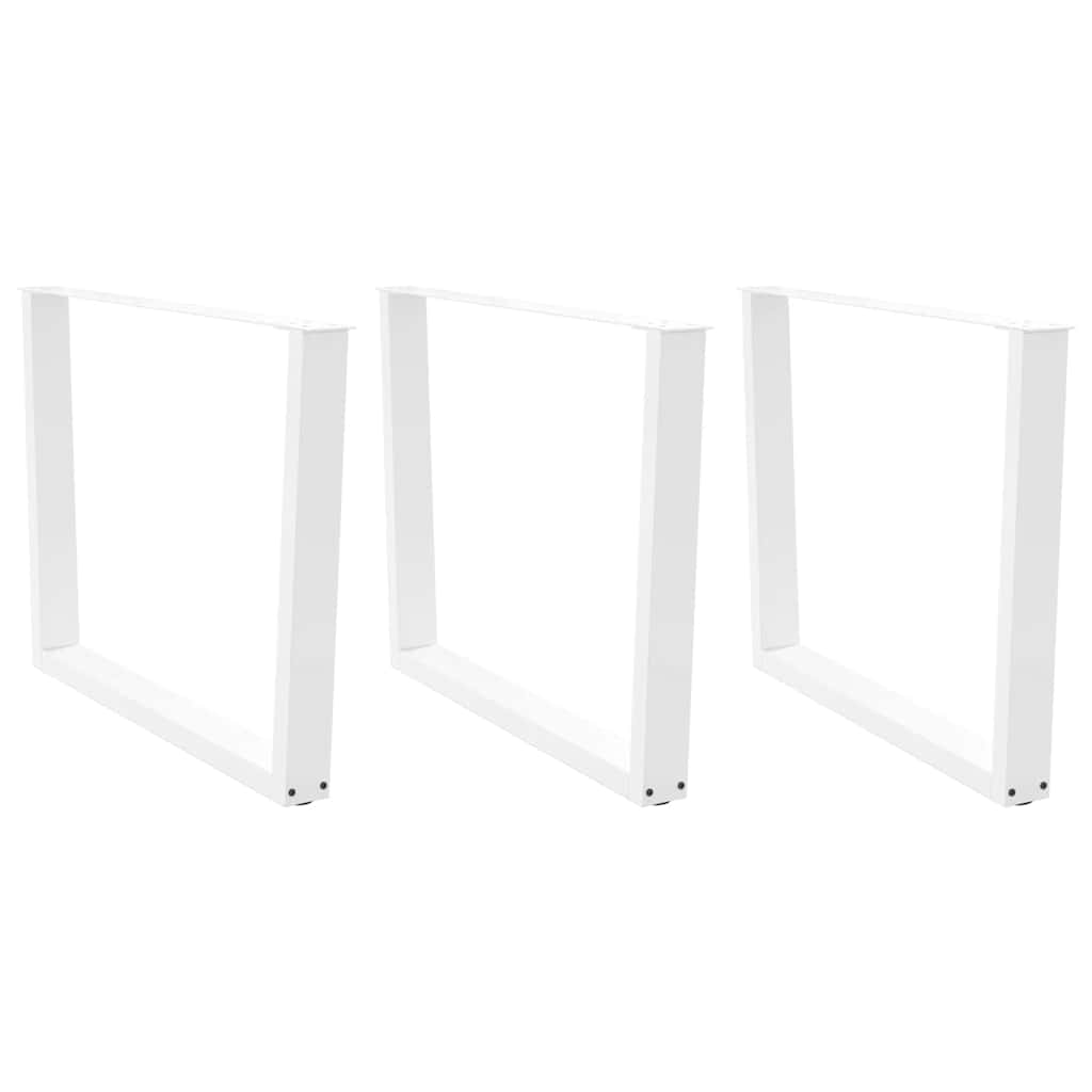 Noge za blagovaonski stol V-oblik 3 kom Bijele 100 x (72-73,3) cm Čelik