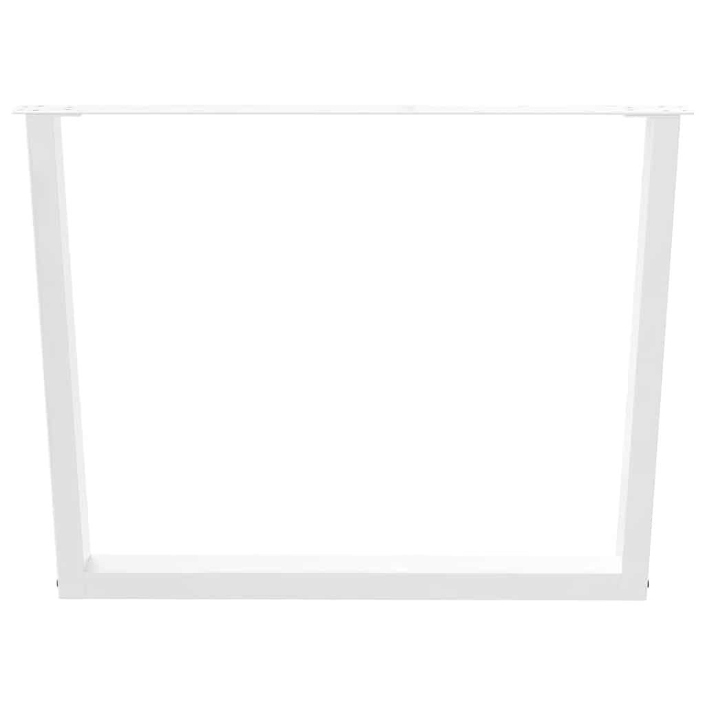 Noge za blagovaonski stol V-oblik 3 kom Bijele 100 x (72-73,3) cm Čelik