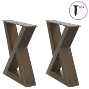Noge za klub stolić 2 kom. Prirodni čelik 40 x (30-31,3) cm Čelik