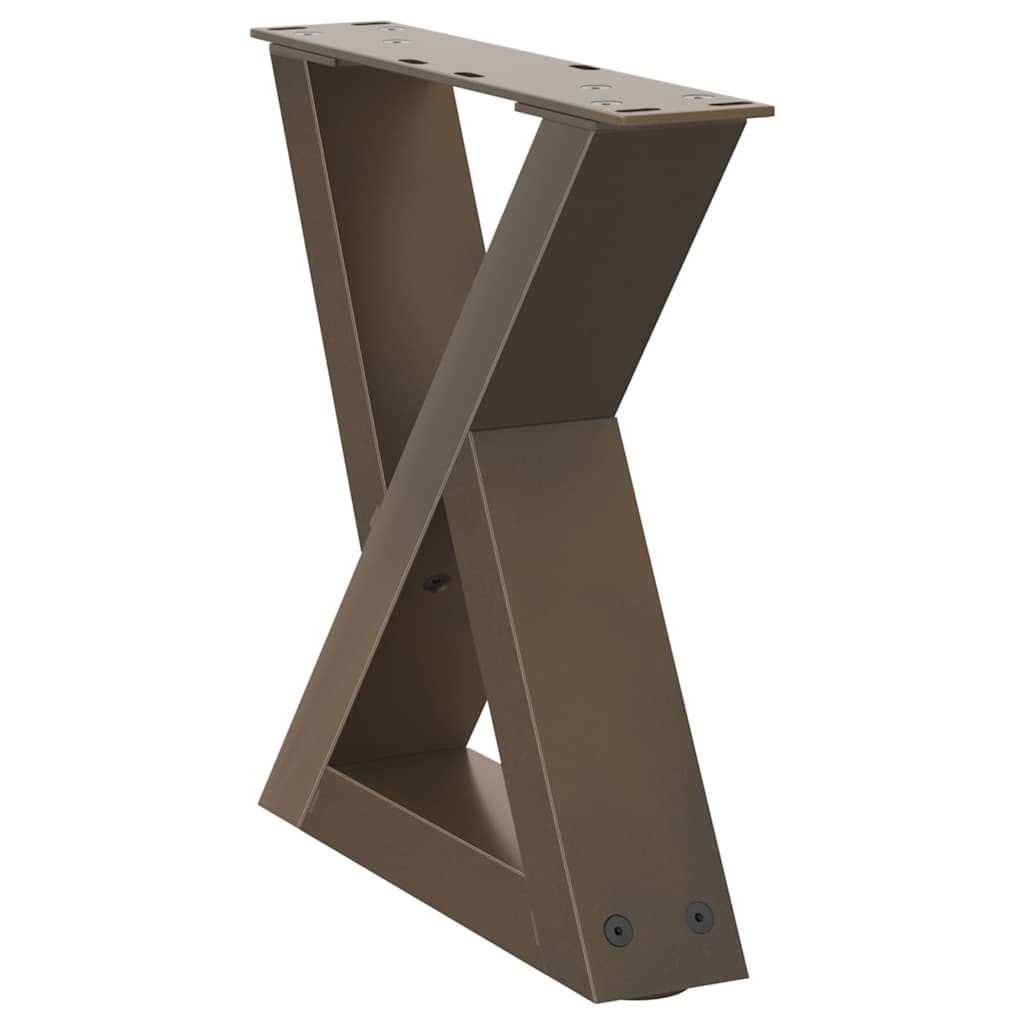 Noge za klub stolić 2 kom. Prirodni čelik 40 x (30-31,3) cm Čelik