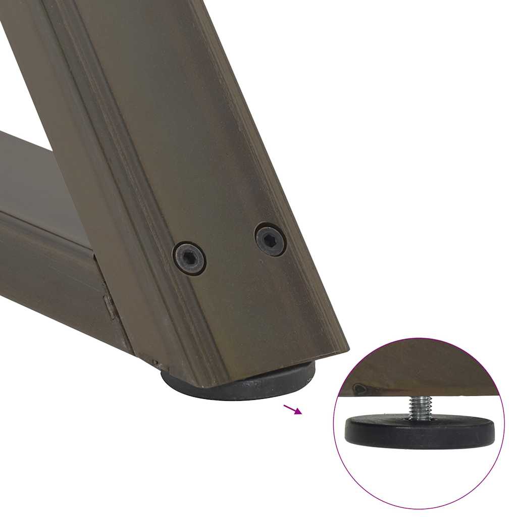 Noge za klub stolić 2 kom. Prirodni čelik 40 x (30-31,3) cm Čelik