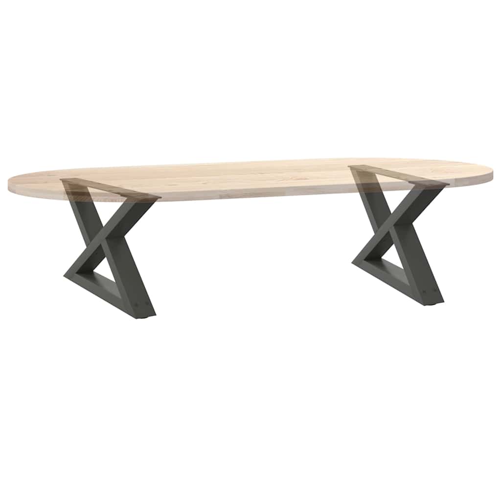 Noge za klub stolić 2 kom antracit 50 x (30-31,3) cm čelik