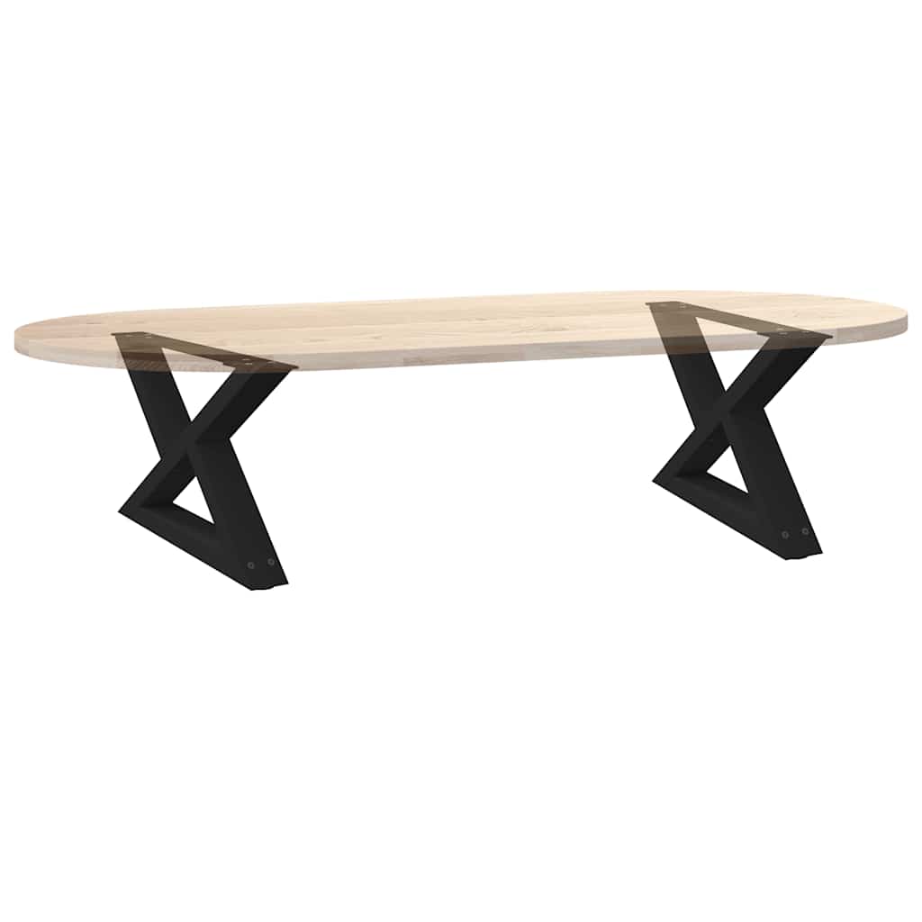 Noge za klub stolić 2 kom. Crne 60 x (30-31,3) cm Čelik