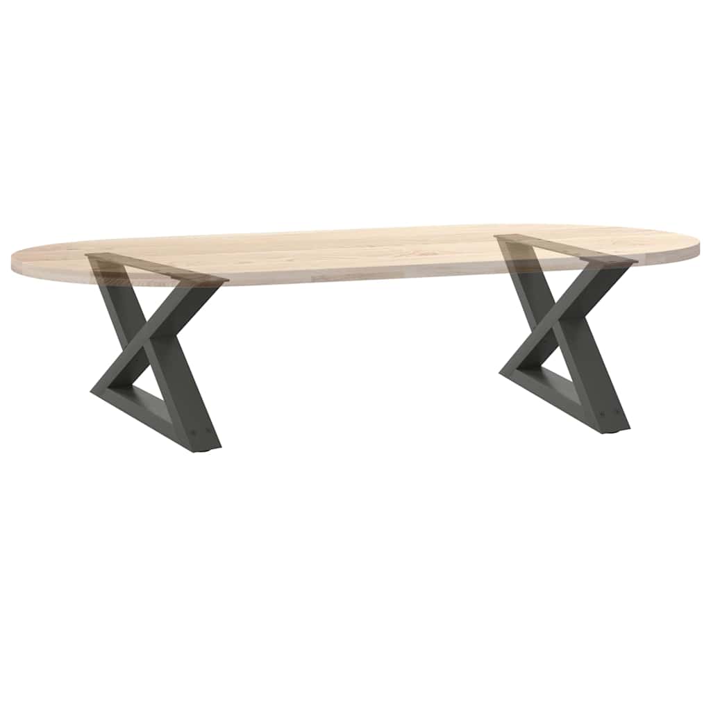 Noge za klub stolić 2 kom. antracit 60 x (30-31,3) cm čelik