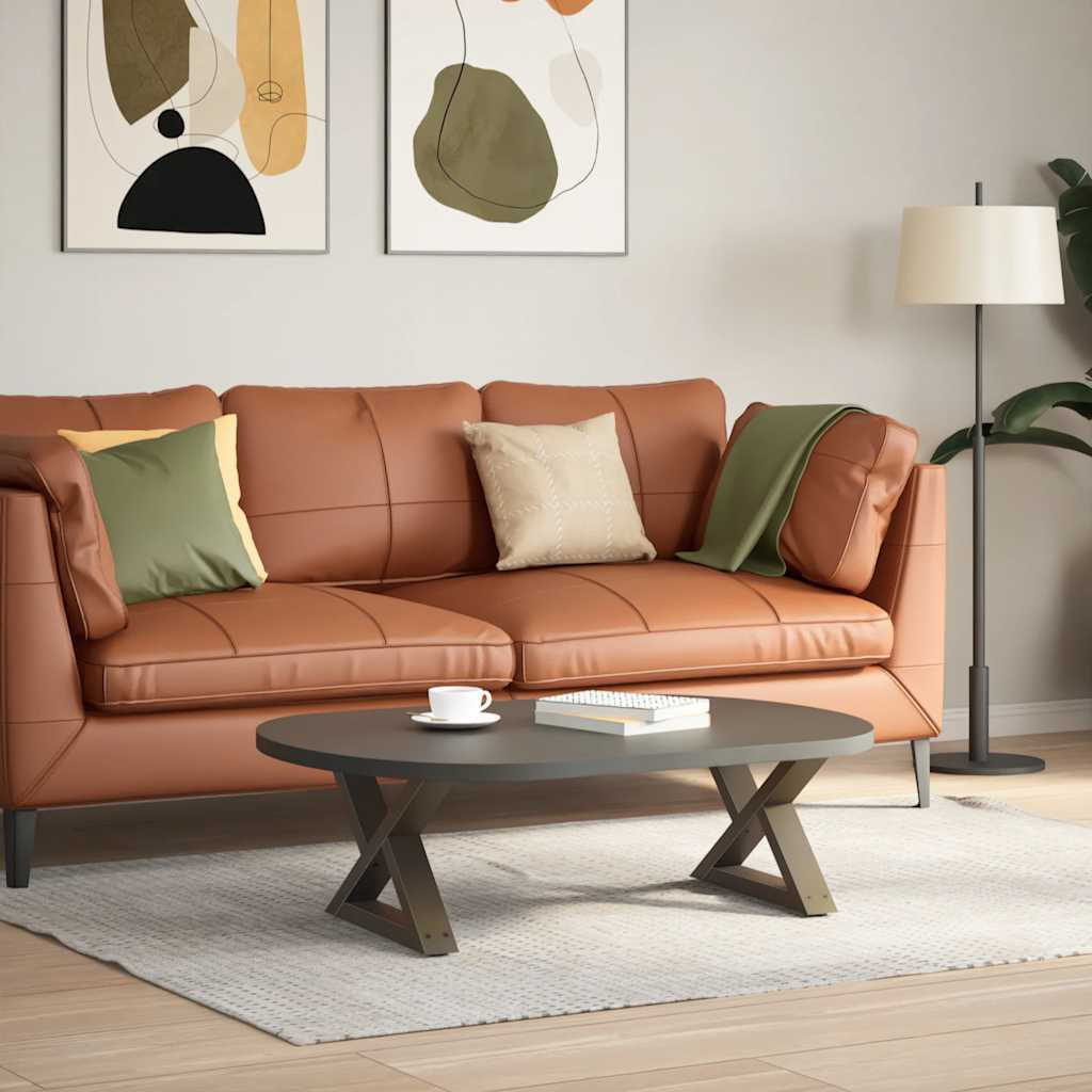 Noge za klub stolić 2 kom. Prirodni čelik 60 x (30-31,3) cm Čelik