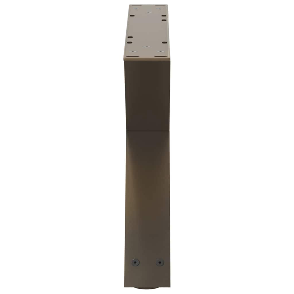 Noge za klub stolić 2 kom. Prirodni čelik 60 x (30-31,3) cm Čelik