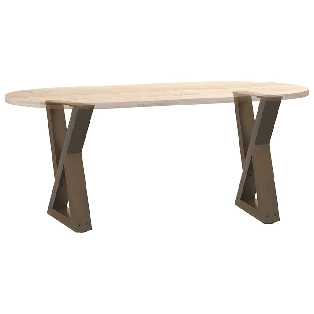Noge za klub stolić 2 kom. Prirodni čelik 28 x (42-43,3) cm Čelik