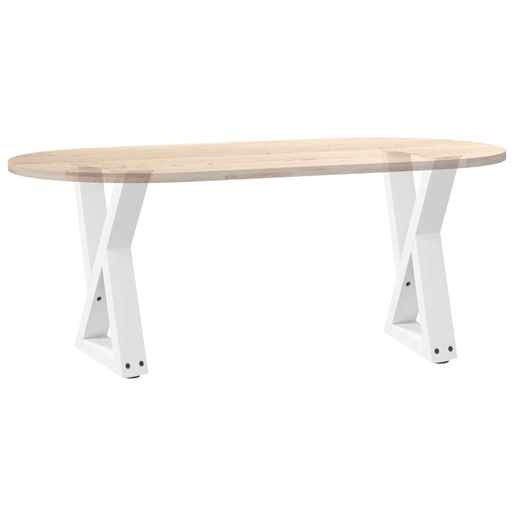 Noge za klub stolić 2 kom Bijele 38 x (42-43,3) cm Čelik