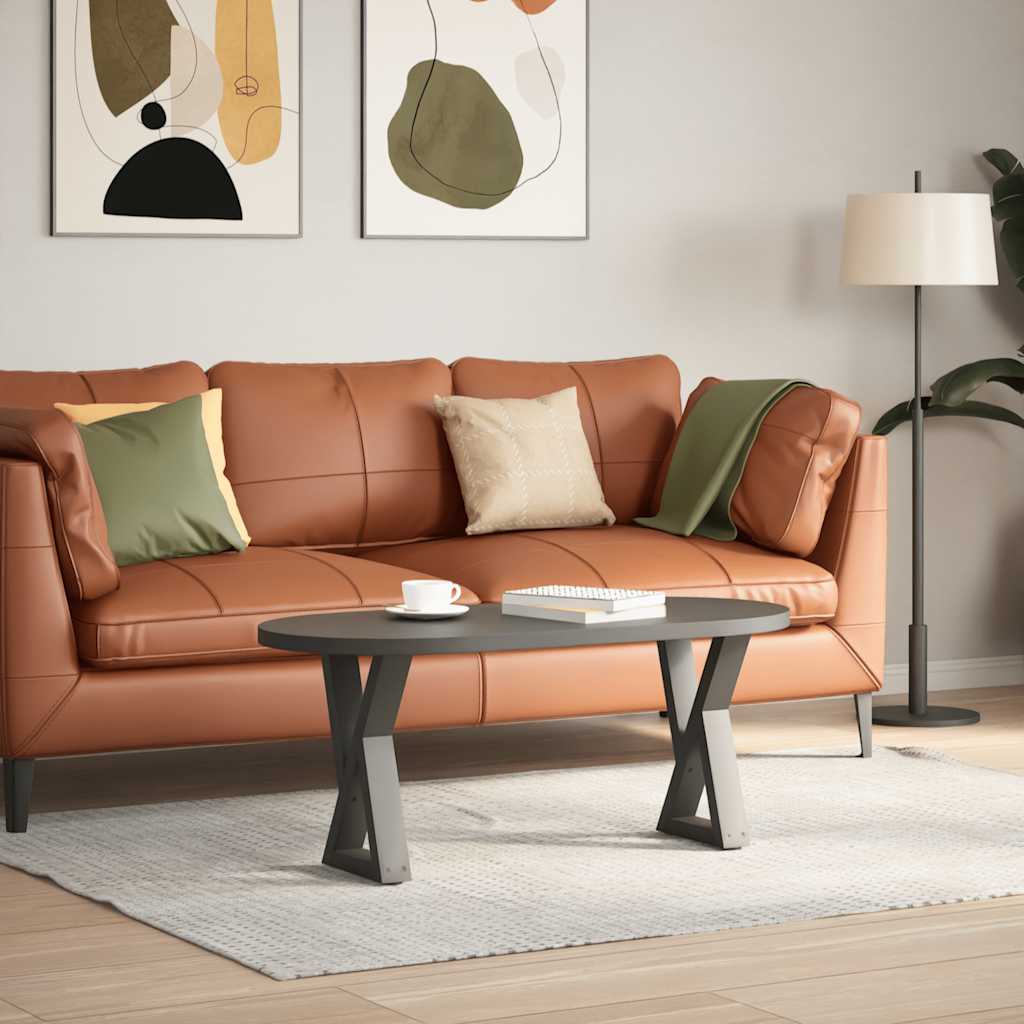 Noge za klub stolić 2 kom. antracit 38 x (42-43,3) cm čelik