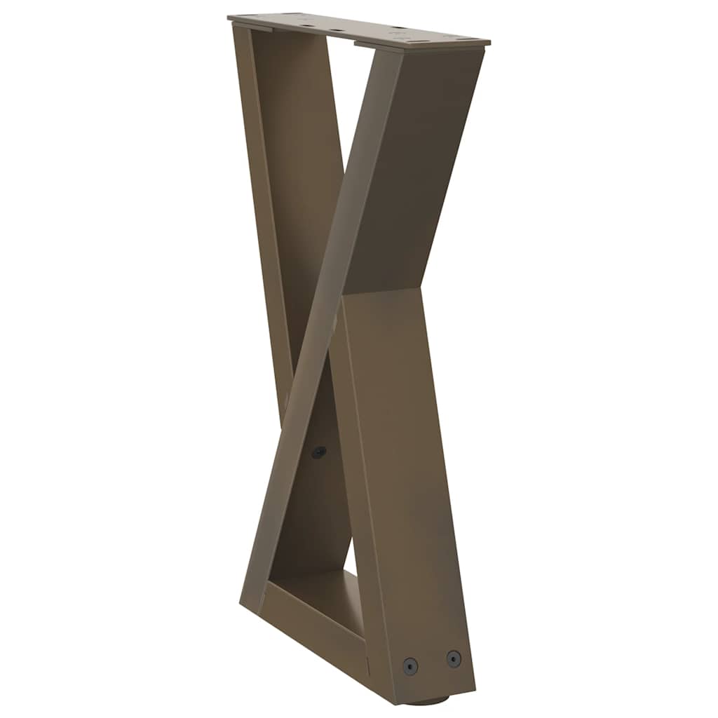 Noge za klub stolić 2 kom. Prirodni čelik 38 x (42-43,3) cm Čelik
