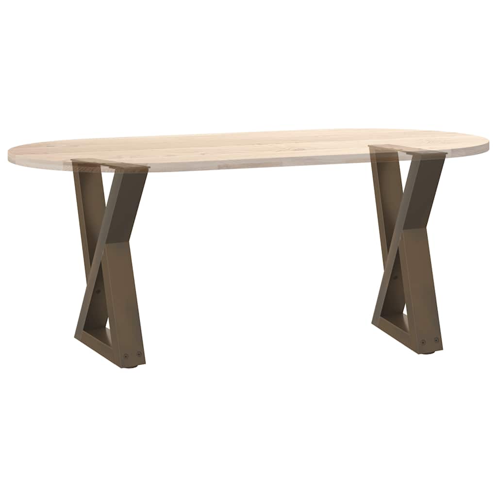Noge za klub stolić 2 kom. Prirodni čelik 38 x (42-43,3) cm Čelik