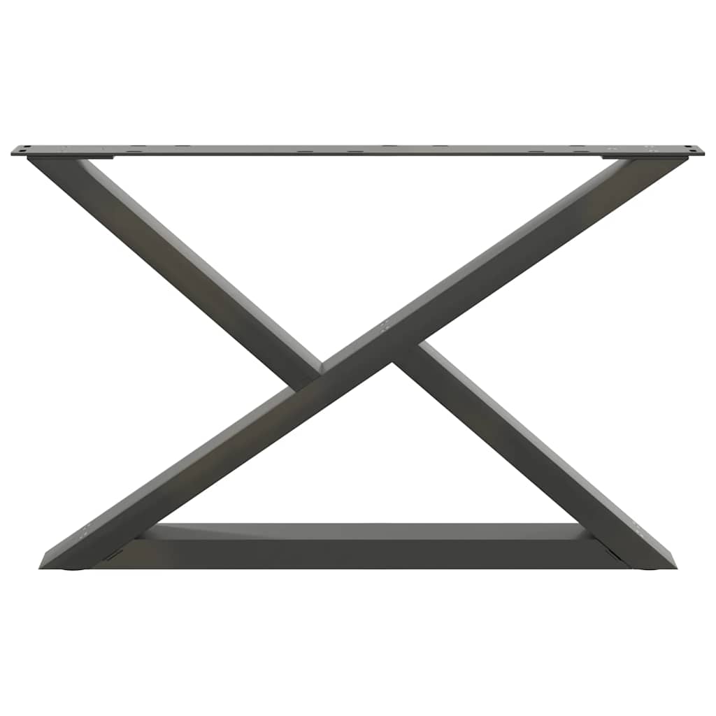 Noge za klub stolić 2 kom. antracit 70 x (42-43,3) cm čelik
