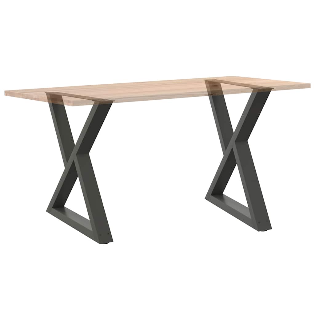 Noge za blagovaonski stol 2 kom. antracit 70 x (72-73,3) cm čelik