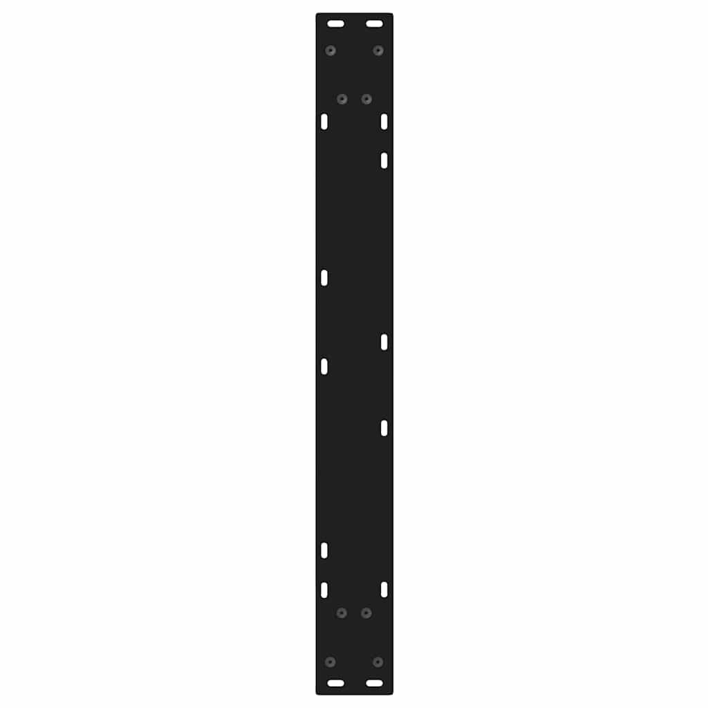 Noge za blagovaonski stol 2 kom Crne 80 x (72-73,3) cm Čelične