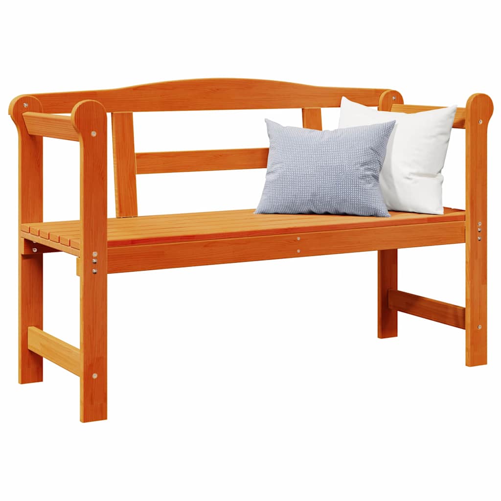 Vanjska klupa Smeđa 119 x 44 x 76 cm Čvrsto borovo drvo