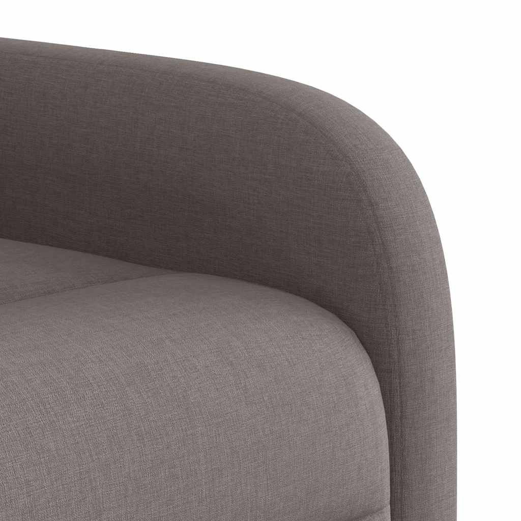 Električni naslonjač od tkanine smeđesivi