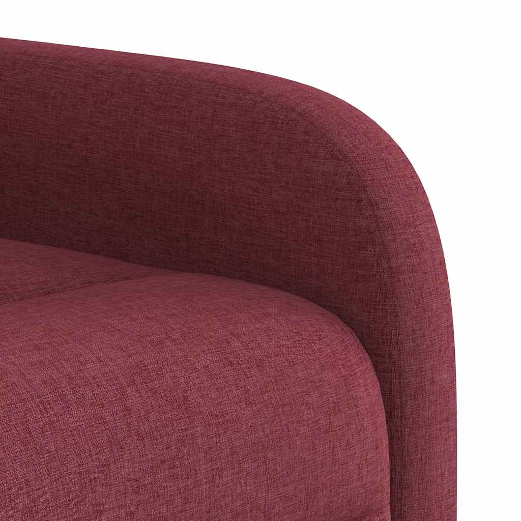Električni masažni naslonjač od tkanine crvena boja vina