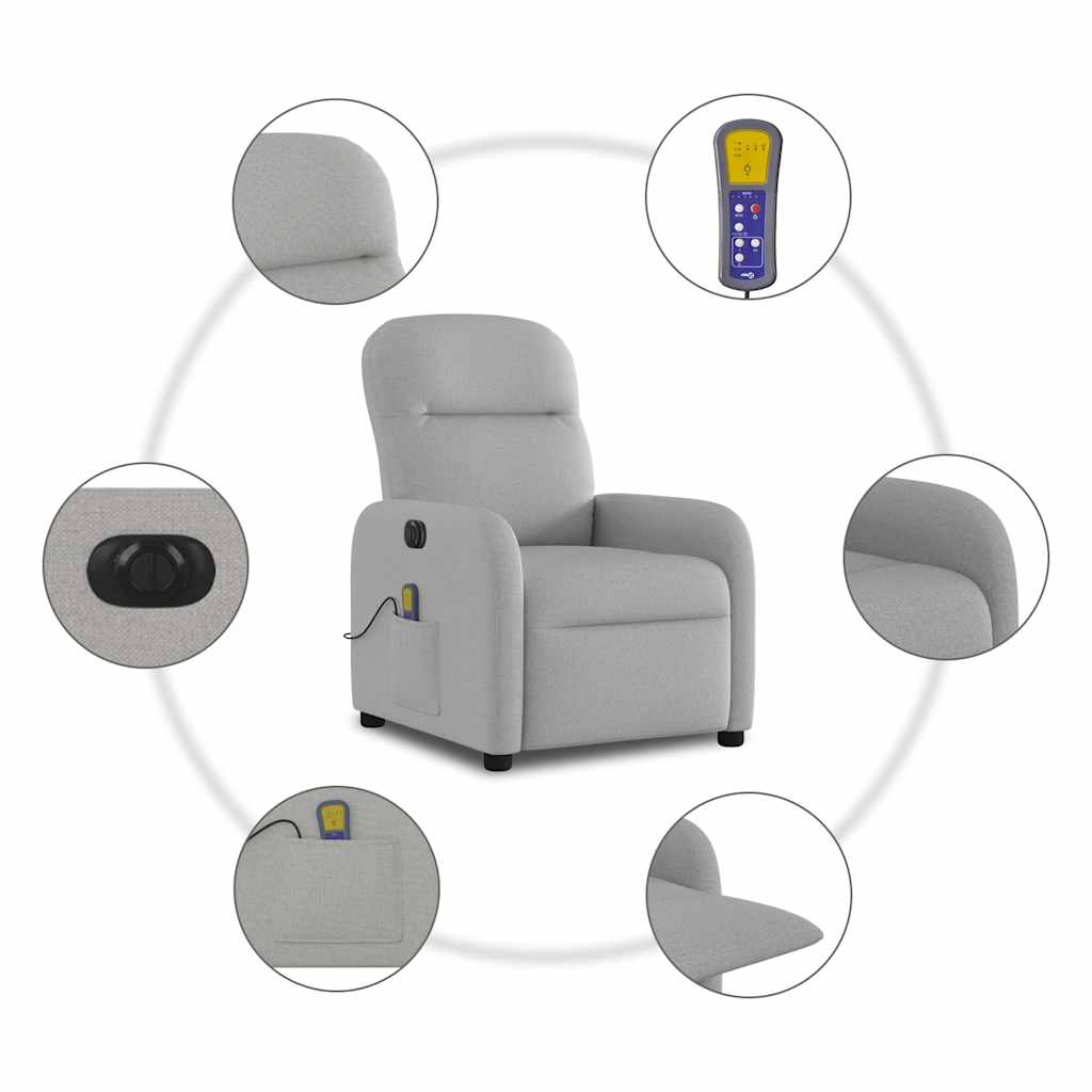 Električni masažni naslonjač od tkanine oblačnosivi