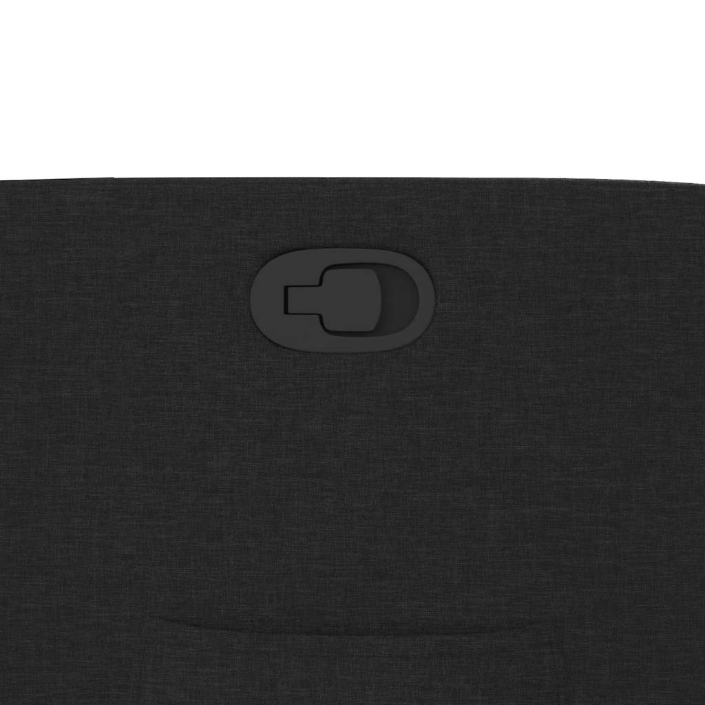 Naslonjač na podizanje od tkanine crni