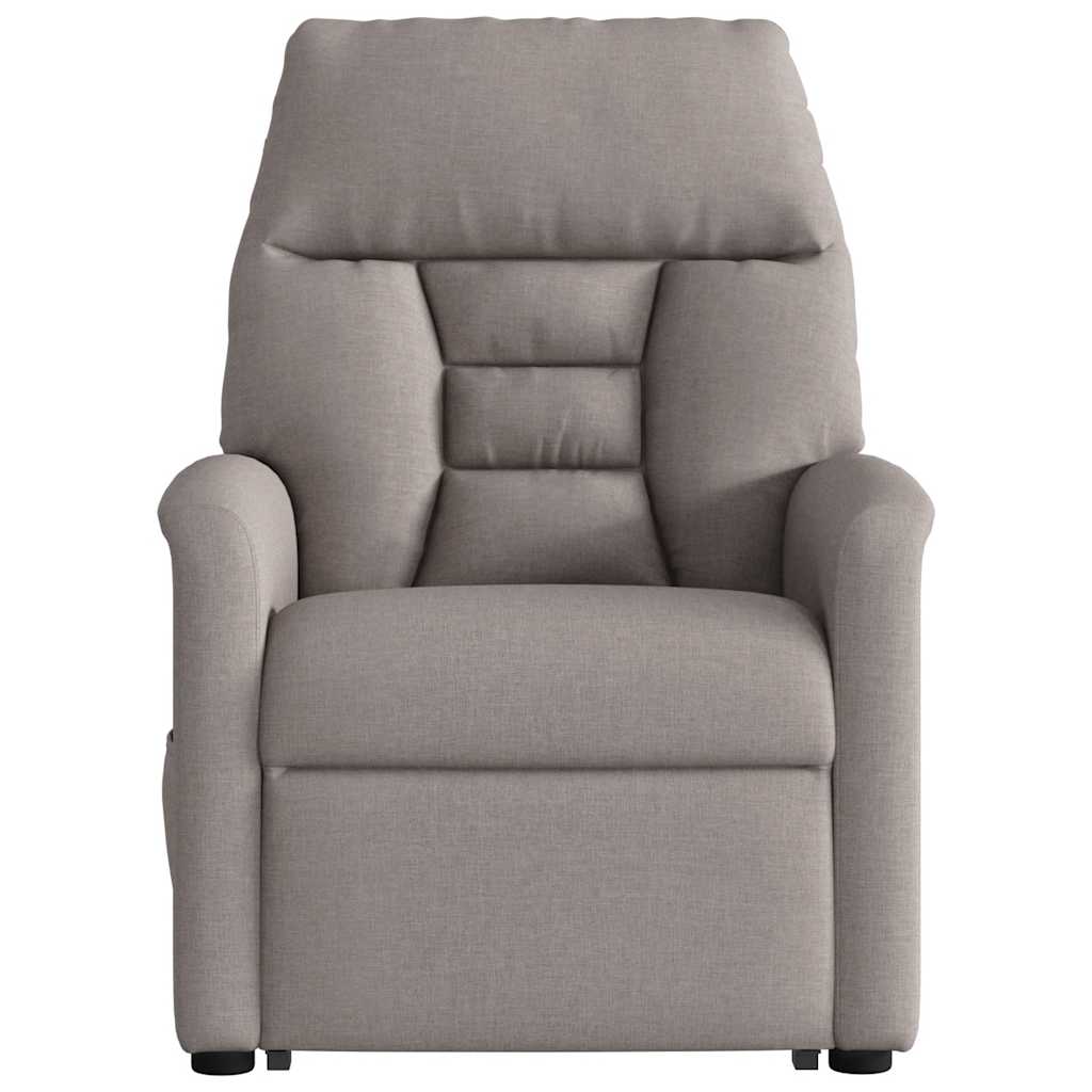 Masažni naslonjač na podizanje od tkanine smeđesivi