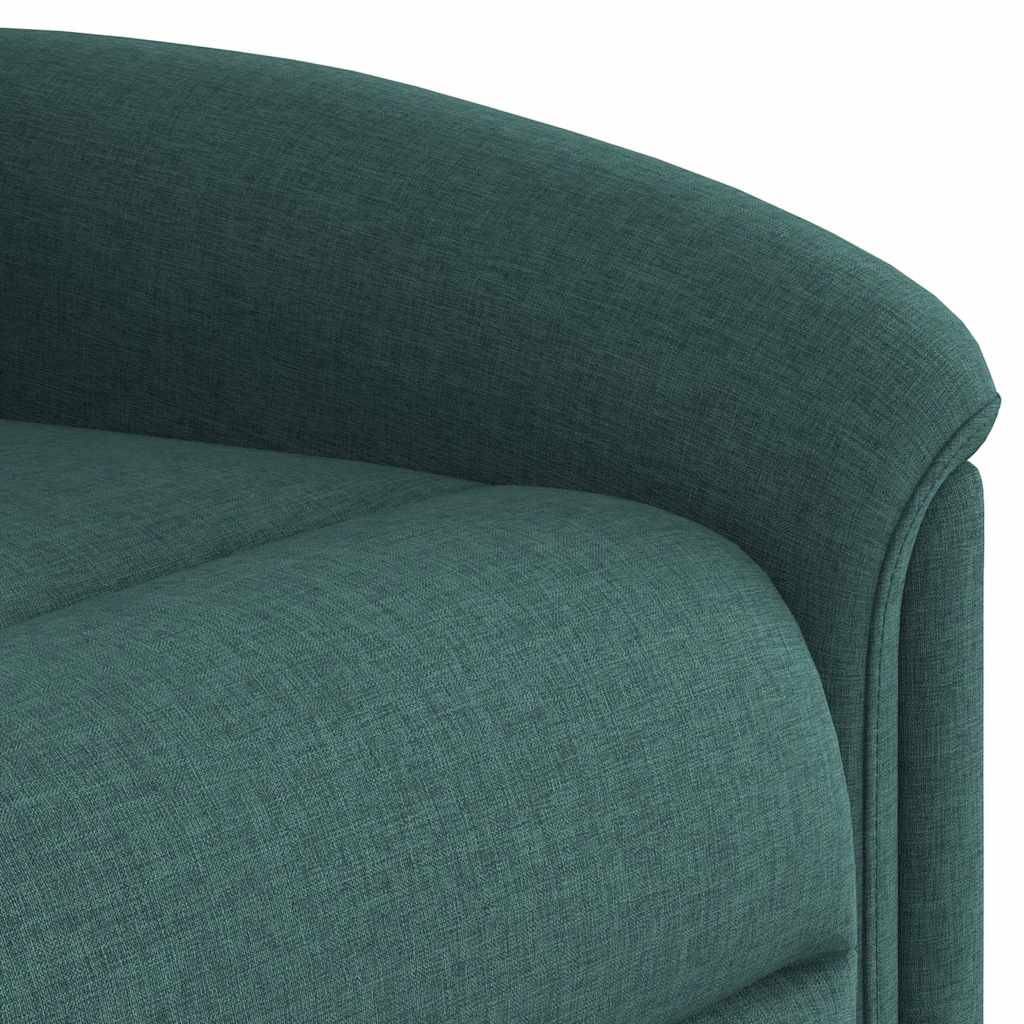 Masažni naslonjač na podizanje od tkanine tamnozeleni