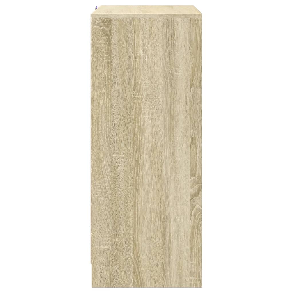 Komoda s LED svjetlima boja hrasta sonome 77x34x85 cm drvena