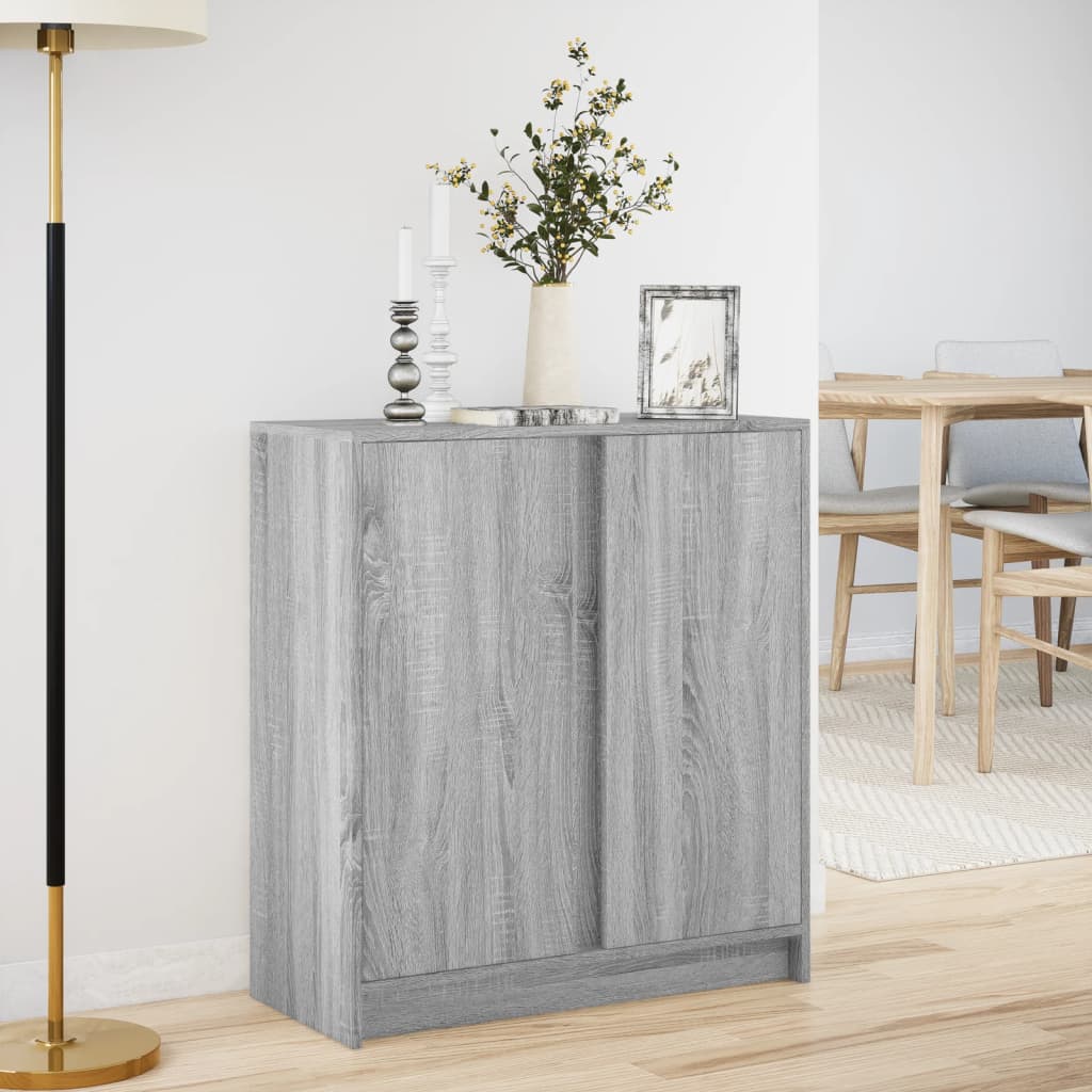 Komoda s LED svjetlima boja hrasta sonome 77x34x85 cm drvena