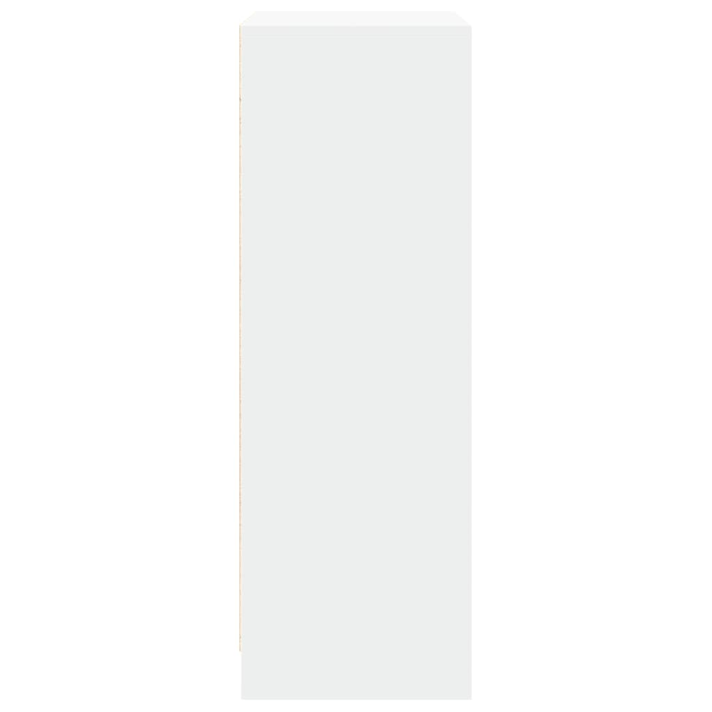 Komoda s LED svjetlima bijela 77x34x100 cm konstruirano drvo