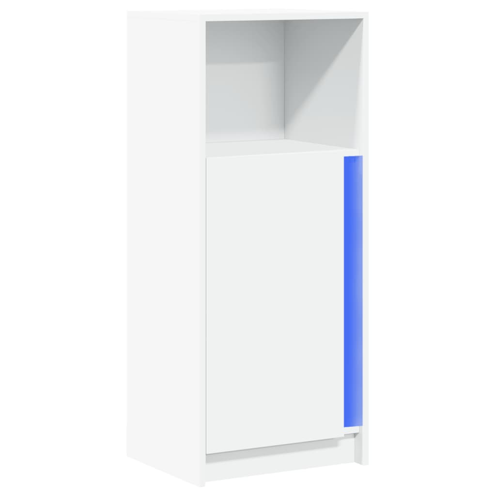 Komoda s LED svjetlima bijela 42,5x34x100 cm konstruirano drvo