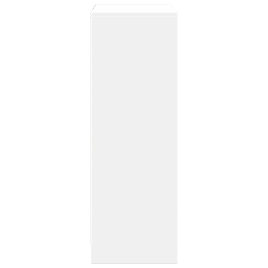 Komoda s LED svjetlima bijela 72x34x100 cm konstruirano drvo