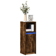 Komoda s LED svjetlima boja hrasta 38 x 34 x 100 cm drvena