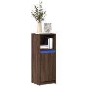 Komoda s LED svjetlima boja hrasta 38x34x100 cm drvena