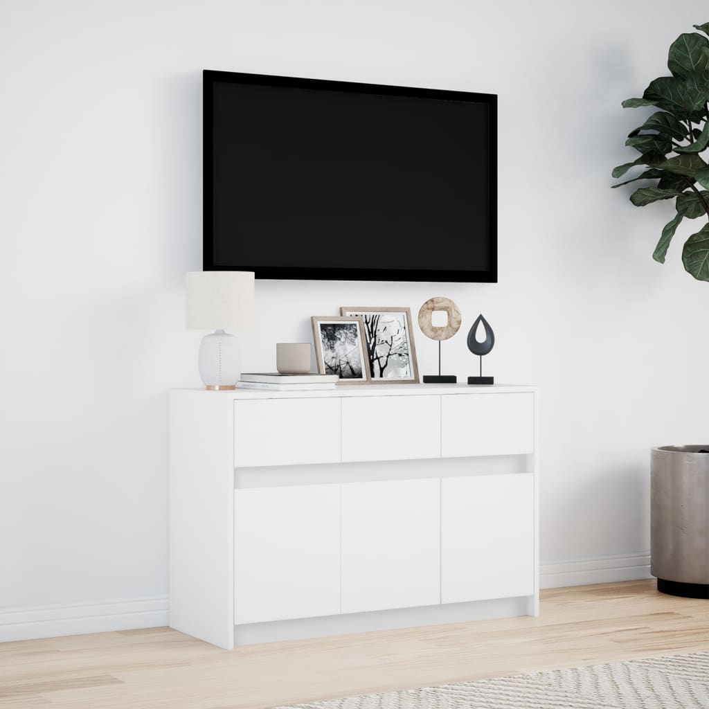 TV ormarić LED bijeli 91x34x61 cm od konstruiranog drva