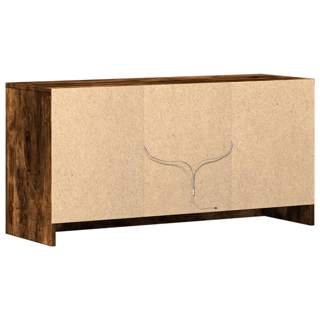 TV ormarić s LED svjetlima boja hrasta 100x34x50 cm drveni
