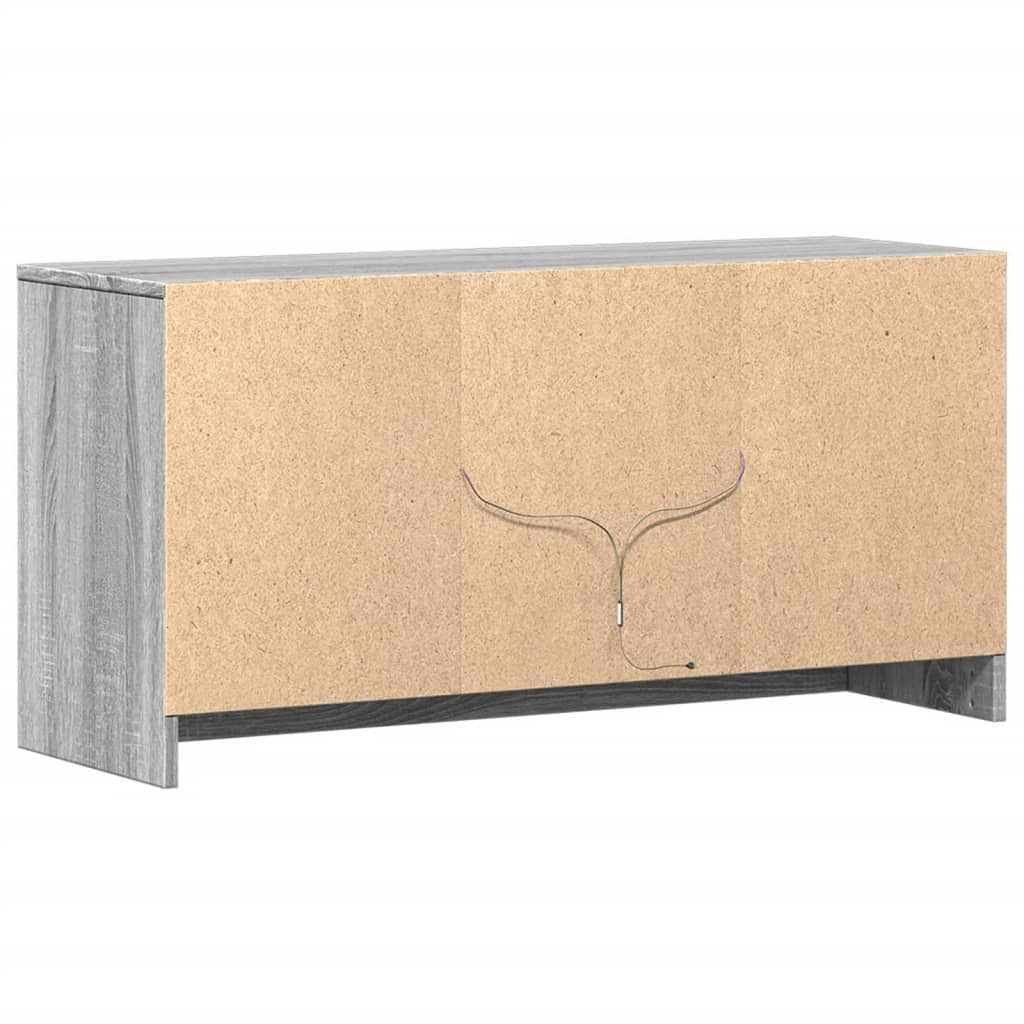 TV ormarić s LED svjetlima boja hrasta 100x34x50 cm drveni