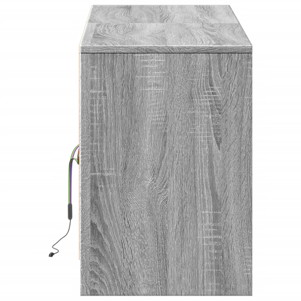 TV ormarić s LED svjetlima boja hrasta 139,5x34x50 cm drveni
