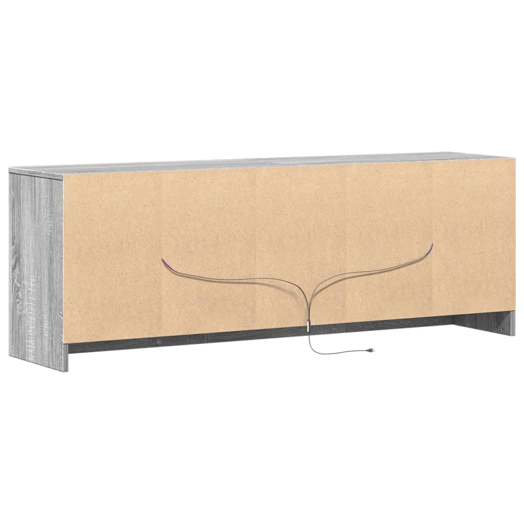 TV ormarić s LED svjetlima boja hrasta 139,5x34x50 cm drveni