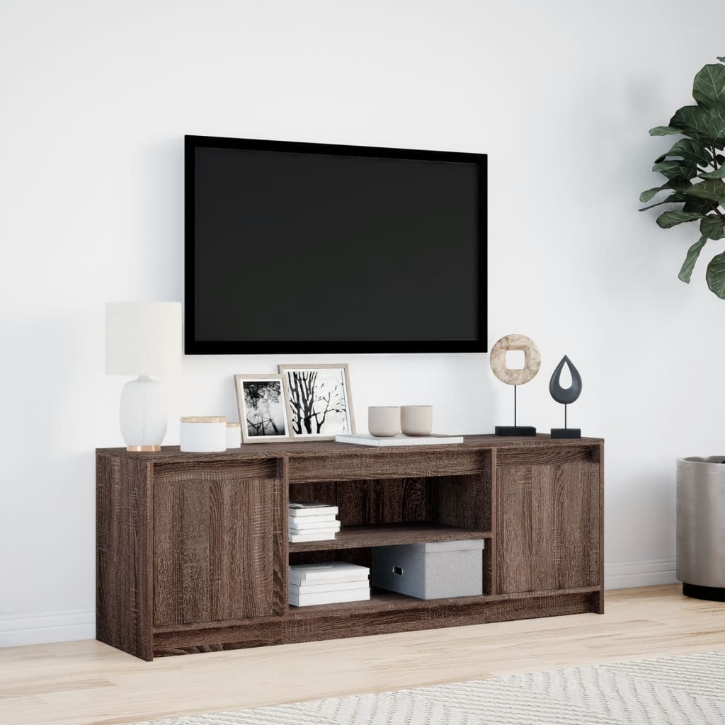 TV ormarić s LED svjetlima boja hrasta 139,5x34x50 cm drveni