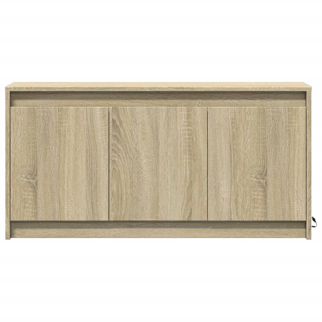 TV ormarić s LED svjetlima boja hrasta 100x34x50 cm drveni