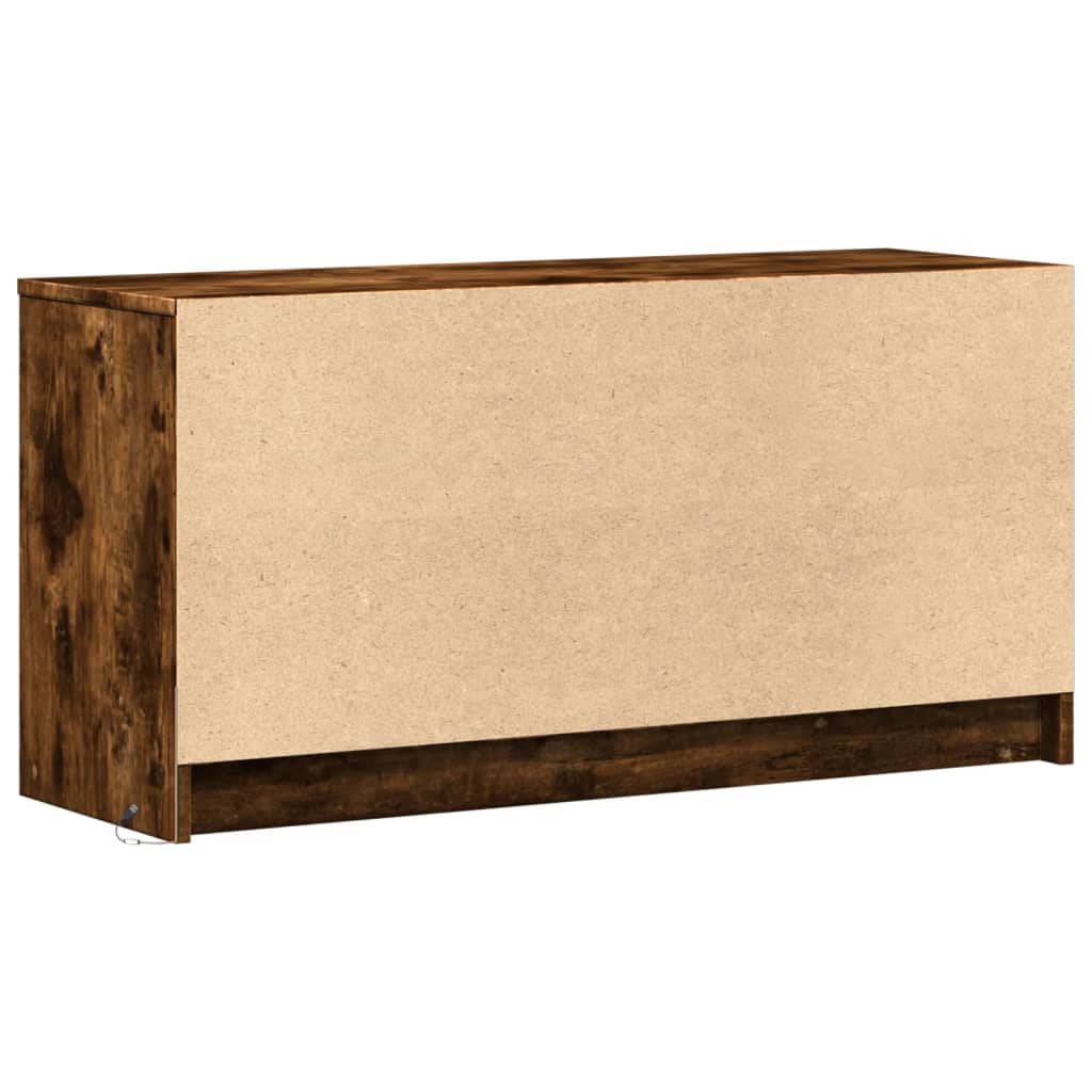 TV ormarić s LED svjetlima boja hrasta 100x34x50 cm drveni
