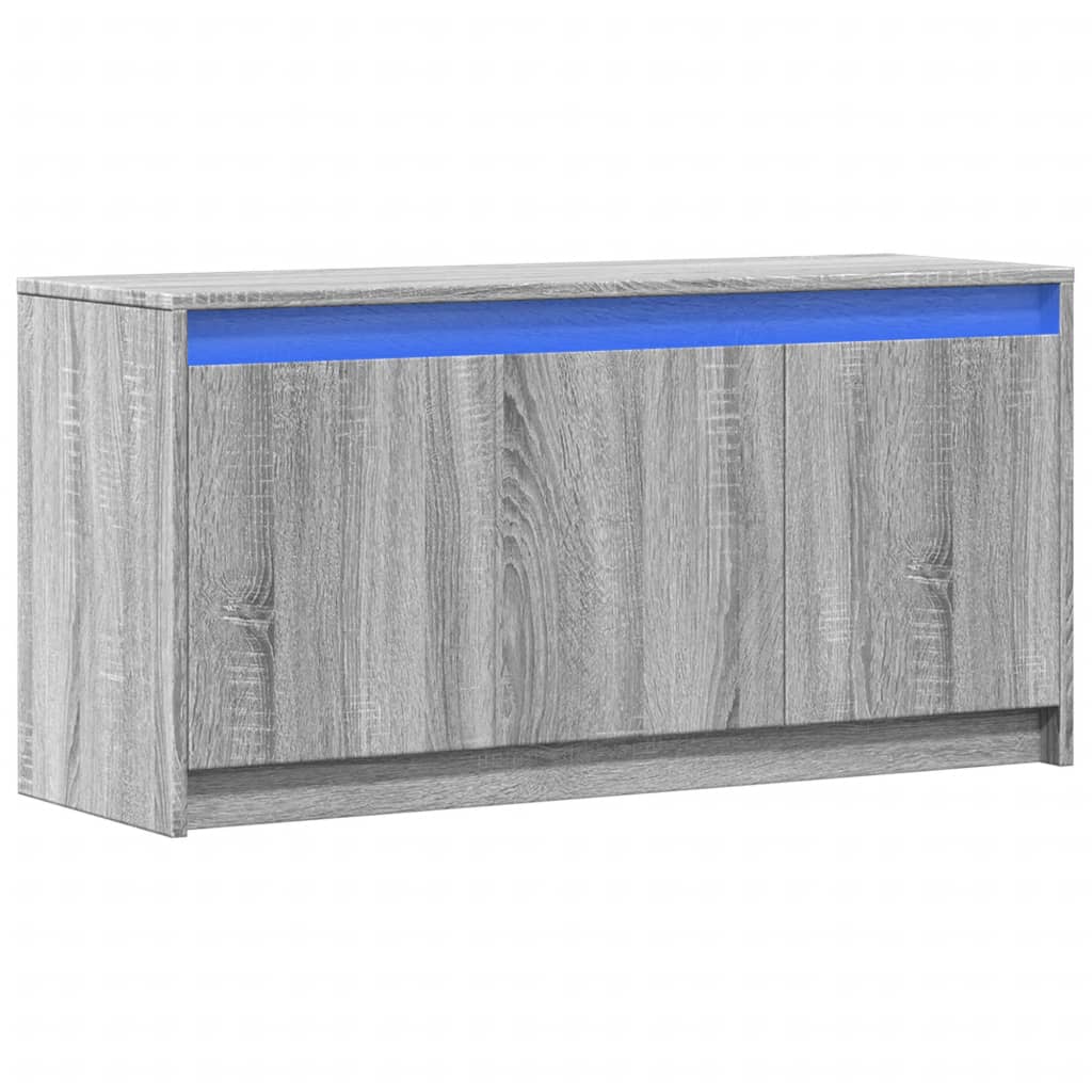 TV ormarić s LED svjetlima boja hrasta 100x34x50 cm drveni