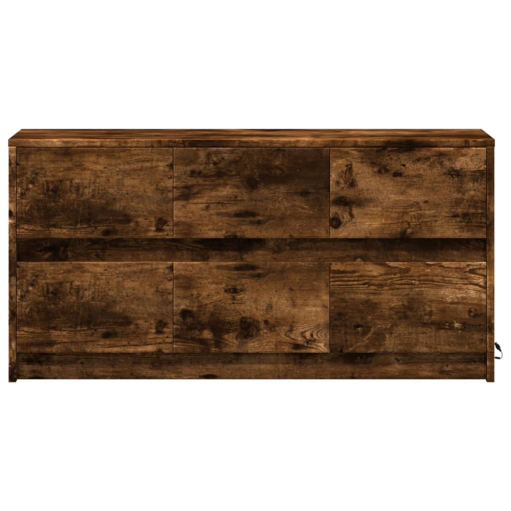 TV ormarić s LED svjetlima boja hrasta 100x34x50 cm drveni