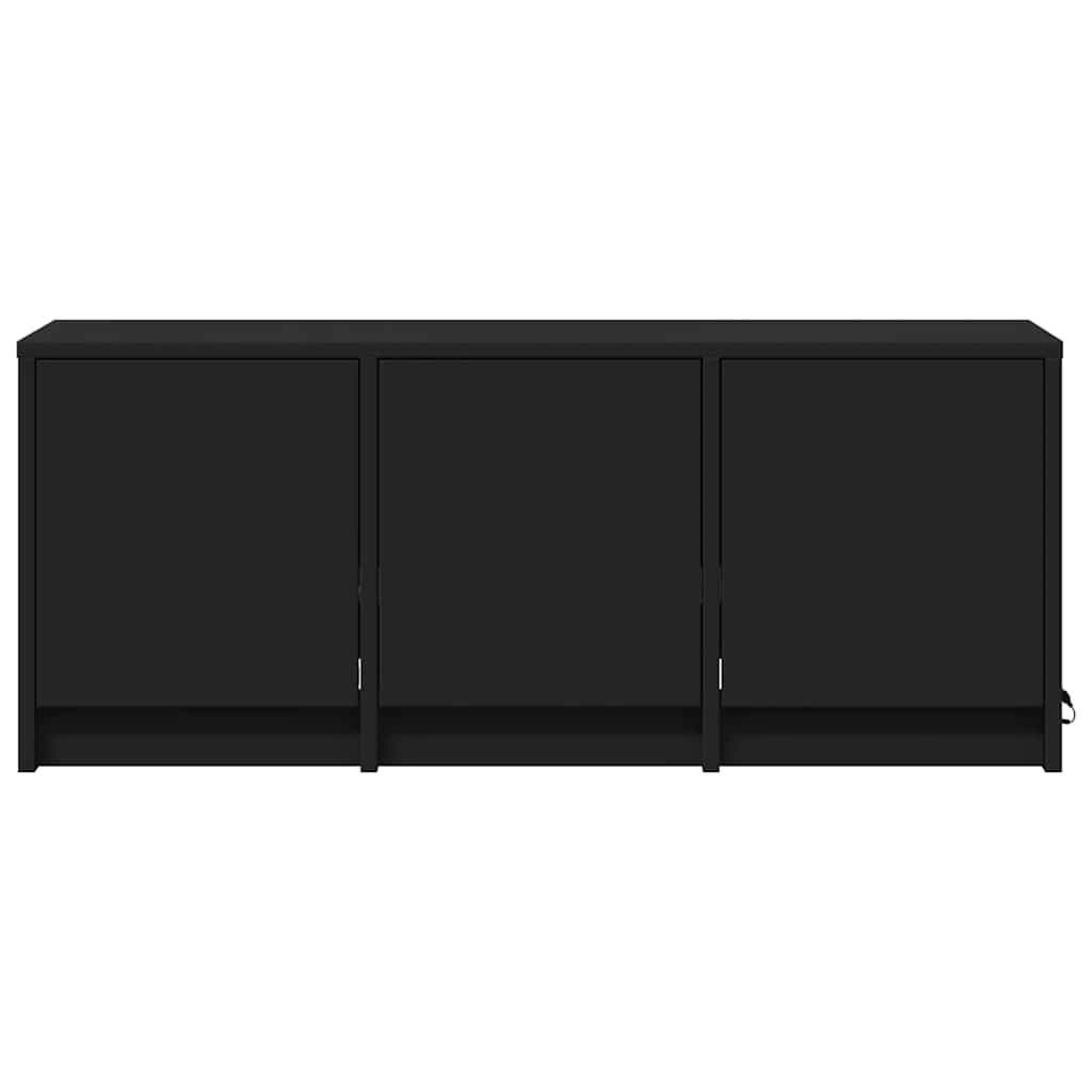 TV ormarić s LED svjetlima crni 97x34x40 cm konstruirano drvo