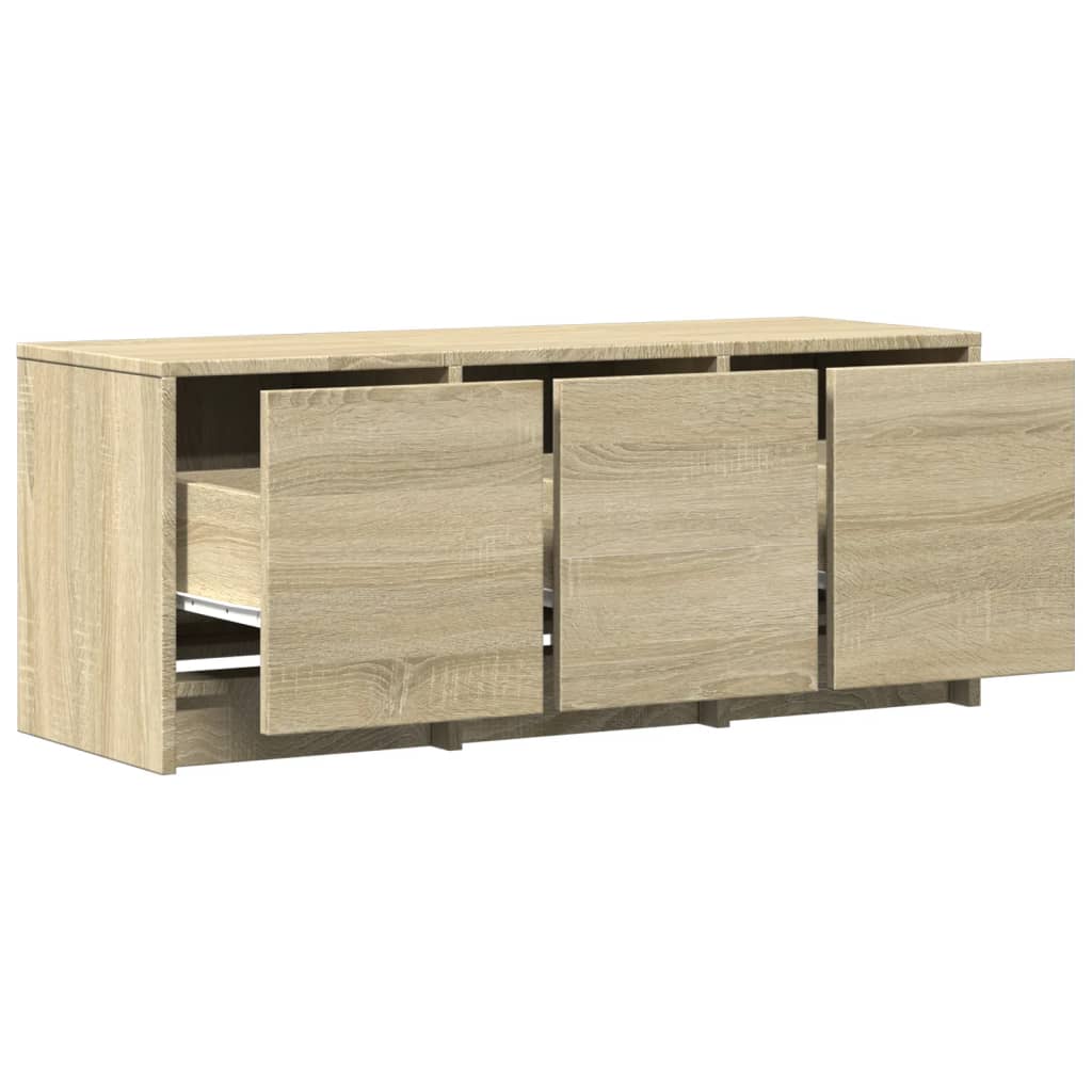 TV ormarić s LED svjetlima boja hrasta 97x34x40 cm drveni
