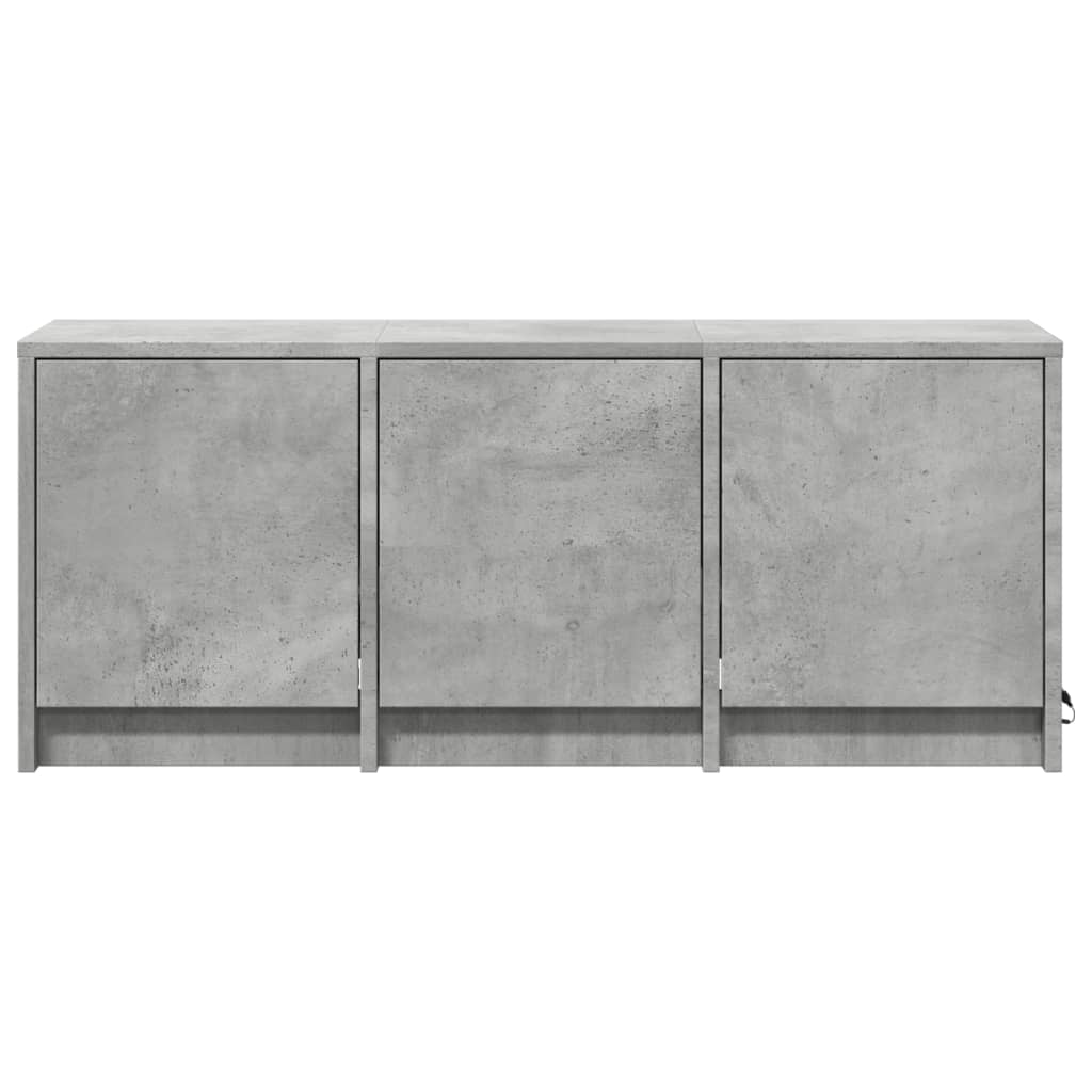 TV ormarić s LED svjetlima boja betona 97x34x40 cm drveni