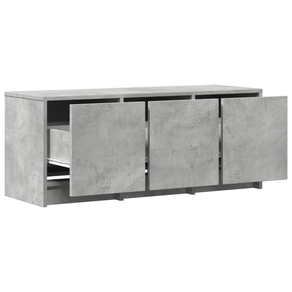 TV ormarić s LED svjetlima boja betona 97x34x40 cm drveni
