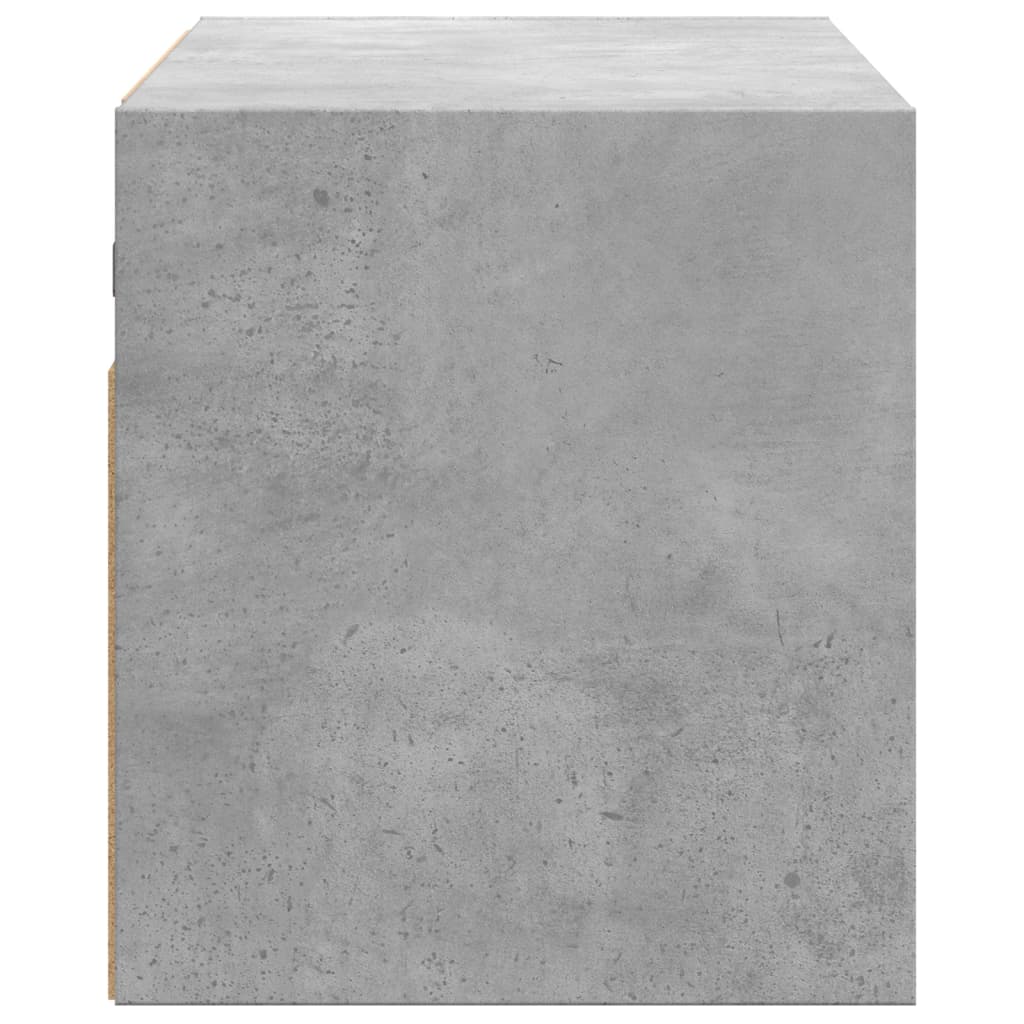 Zidni TV ormarić s LED svjetlima siva boja betona 80x31x35 cm