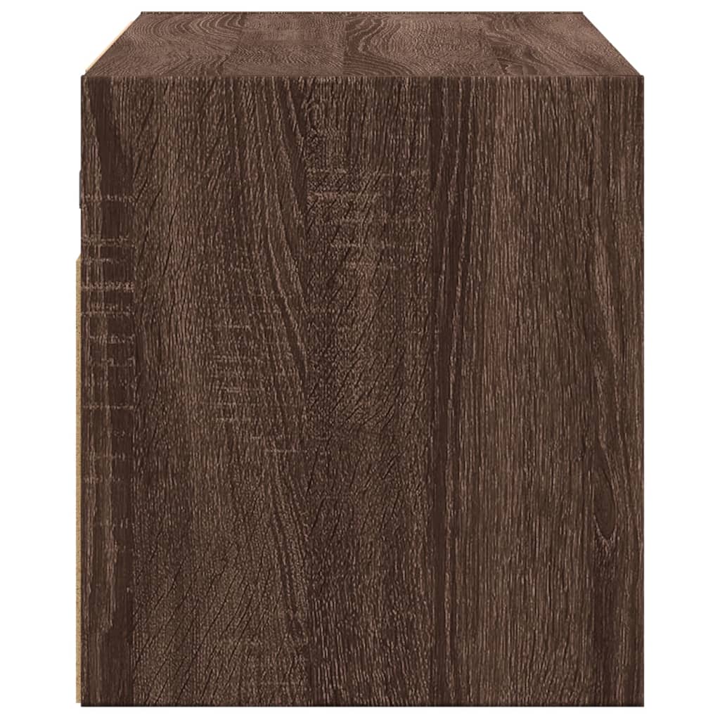 Zidni TV ormarić LED smeđa boja hrasta 80x31x35 cm