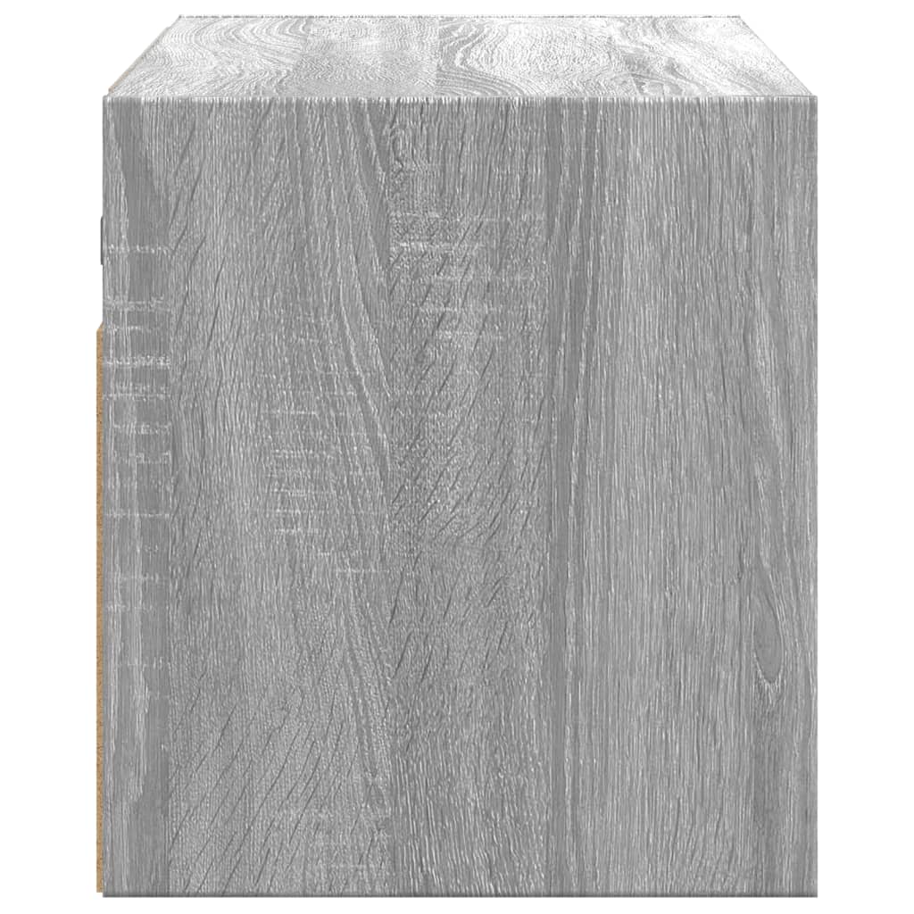 Zidni TV ormarić s LED svjetlima siva boja hrasta 100x31x35 cm